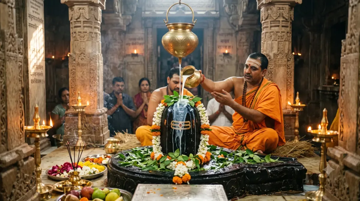 नमक-चमक रुद्राभिषेक: क्या है, विधि, नियम, मंत्र और इसके विशेष लाभ नमक-चमक रुद्राभिषेक: क्या है, विधि, नियम, मंत्र और इसके विशेष लाभ - Spirituality | Online Puja Booking DivyaYagyam